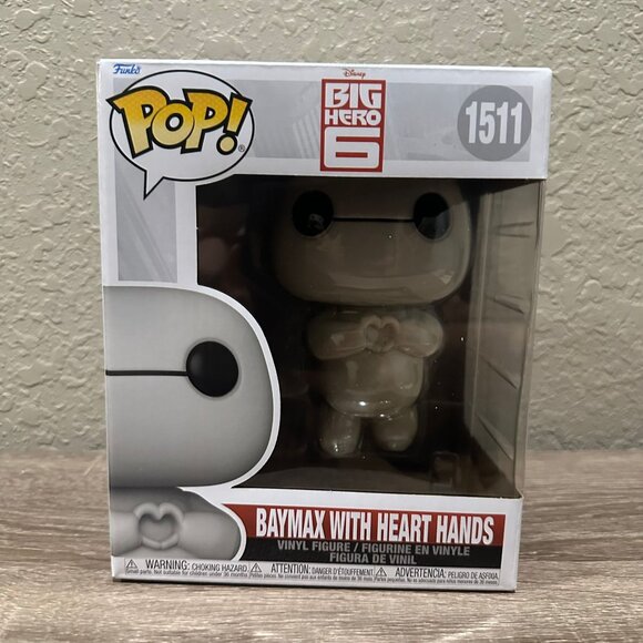 Funko Pop! Disney Big Hero 6 Baymax with Heart Hands Deluxe Figure #1511! - Picture 2 of 7